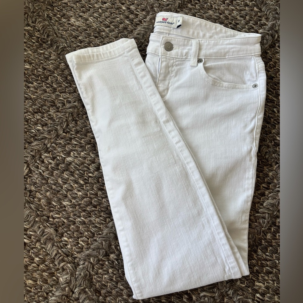 Vineyard Vines womens size 2 white jeans skinny stretch